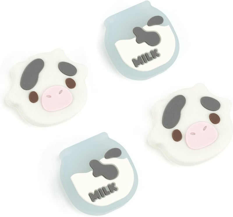 GEEKSHARE Cute Silicone Joy Con Thumb Grip Caps, Joystick Cover Compatible with Switch/OLED/Switch Lite,4PCS - Dairy Cow - Image 1
